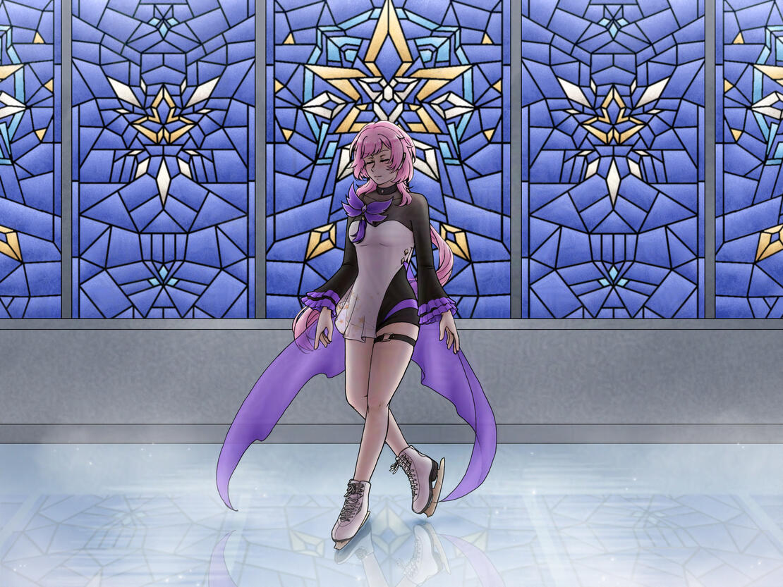 Fanart of Elysia from Honkai Impact 3rd. Done digitally. (2023)