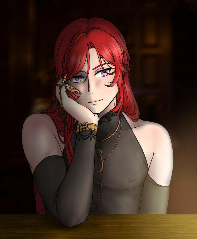 Fanart of Hyasha from Noctilucent: Before Dawn. Done digitally. (2025) Fanart of Hyasha from Noctilucent: Before Dawn. Done digitally. (2025)