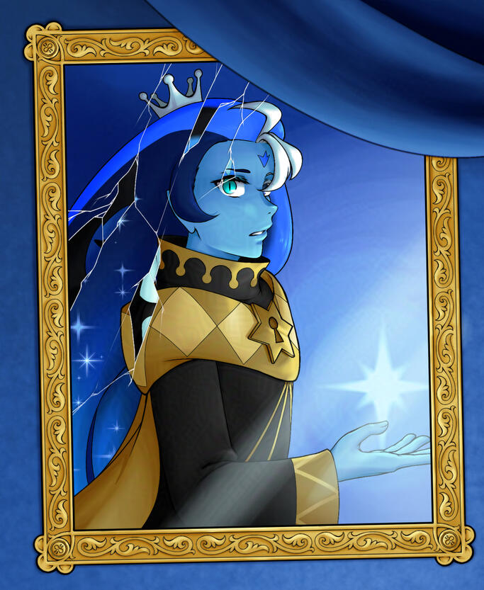 Fanart of the Fount of Knowledge / Shadow Milk Cookie from Cookie Run: Kingdom. Done digitally. (2026)